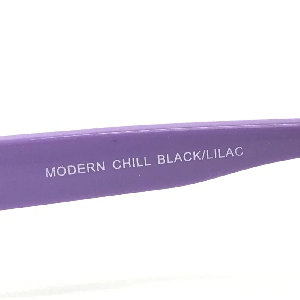 Modern Eyeglasses Frames CHILL BLACK/LILAC Rectangle Full Rim 51-17-140